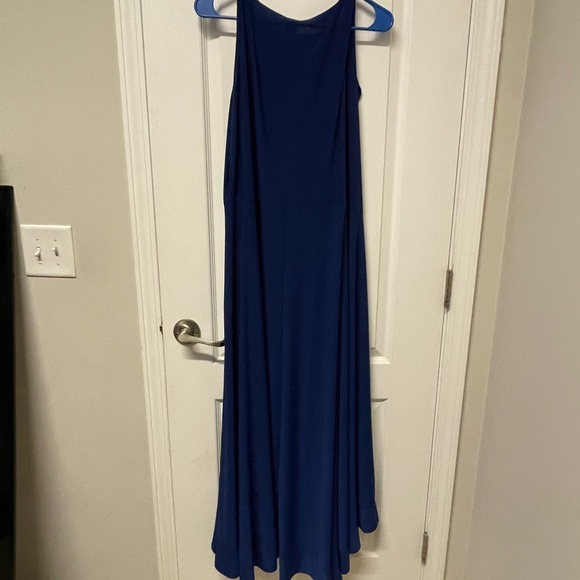 Sleeveless maxi wrap dress with ruffle detailing in a gorgeous shade of blue. - Picture 6 of 10